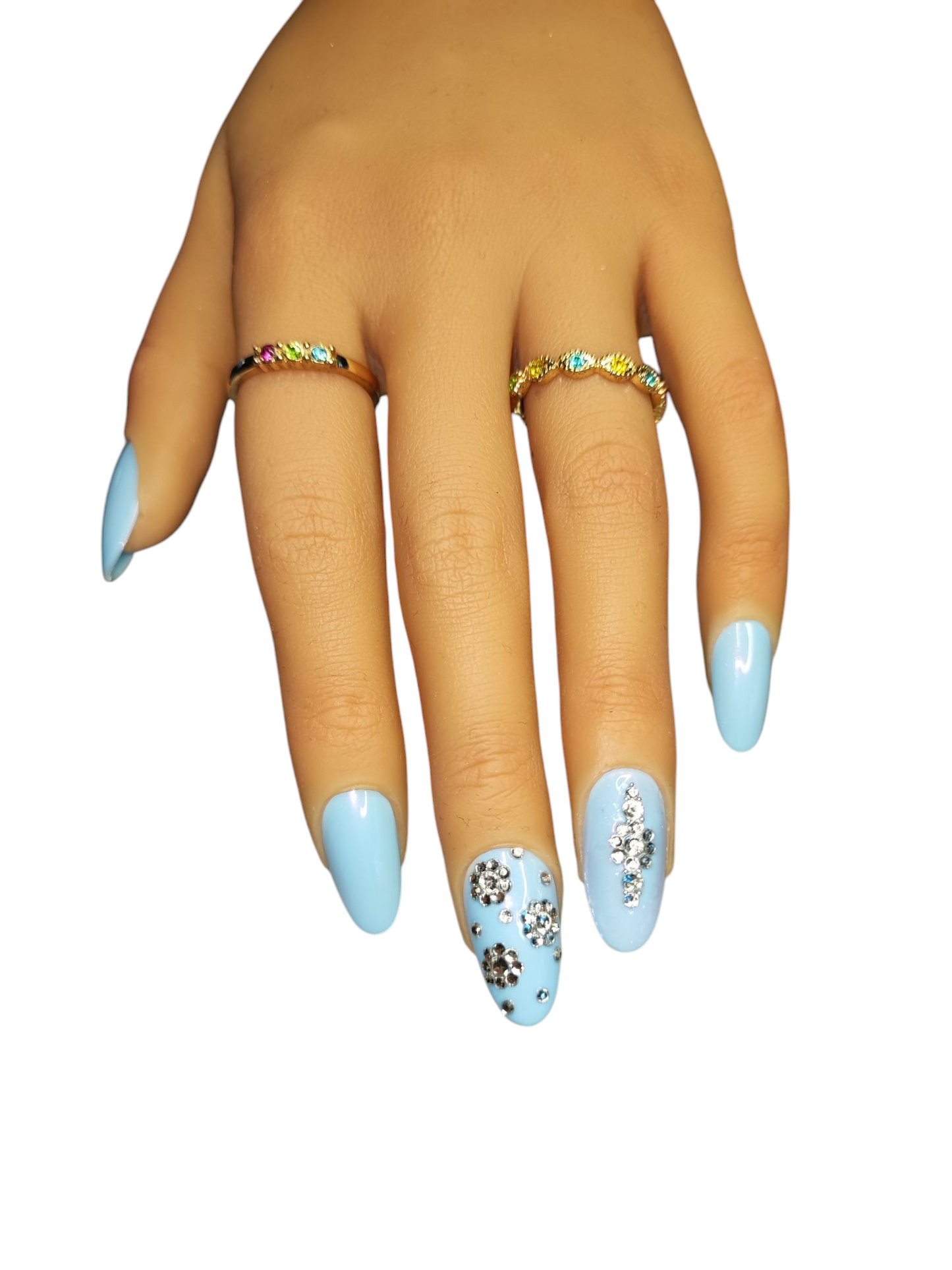 Babyblau Pearl – Press On Nägel mit Perleffekt | MEVANAILS