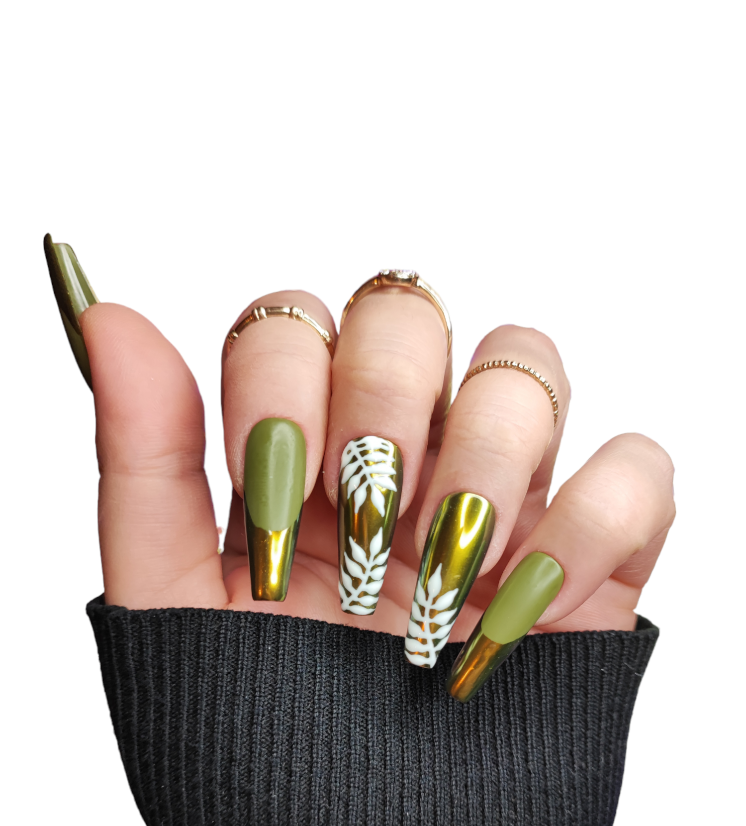 Grüne Chrome Nägel – Press Ons Amazona | MEVANAILS