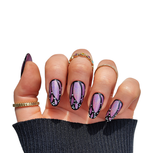 Sommer Hologramm – Schimmernde Press On Nägel | MEVANAILS