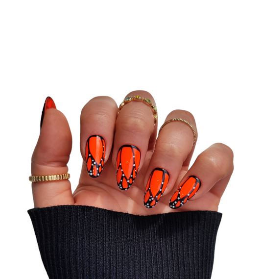 Sommer Neon Orange – Knallige Press On Nägel | MEVANAILS